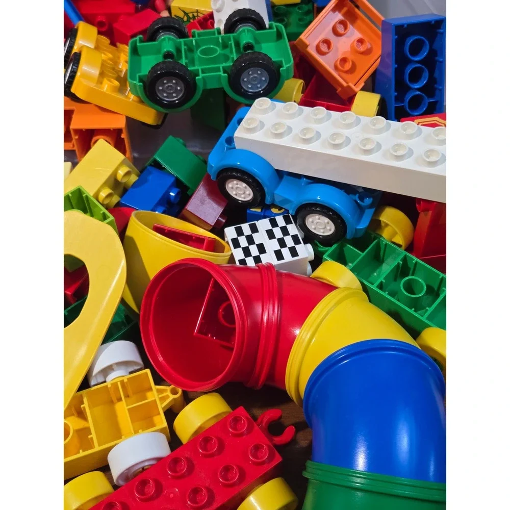 LEGO Duplo Bulk Lot Assorted Bricks Vehicles Figures Multicolor Building Blocks
